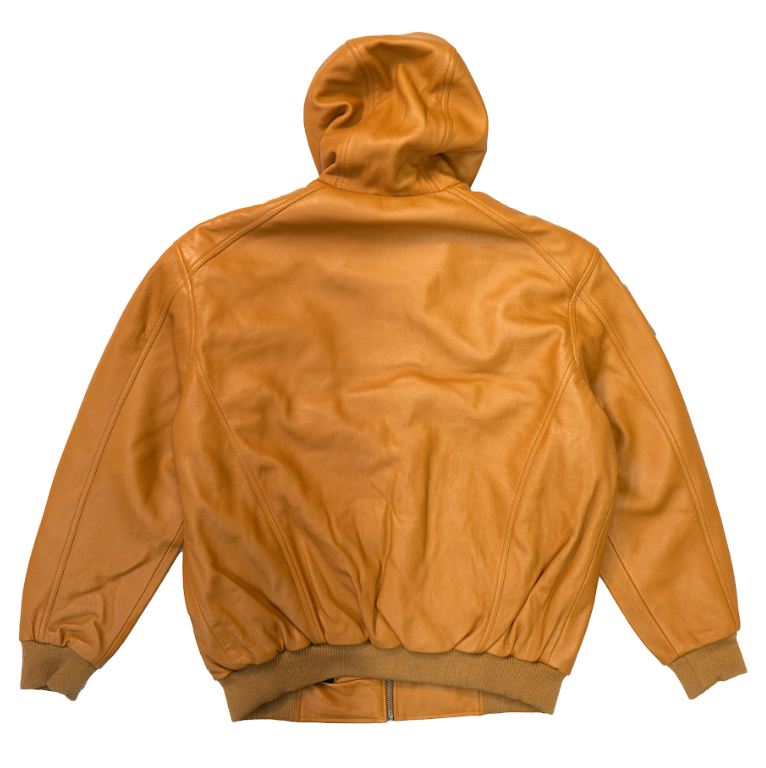 Kashani Buttercup Hooded Lambskin Bomber Jacket - Dudes Boutique