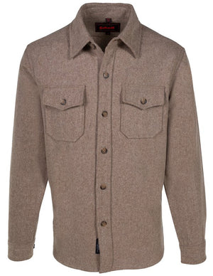 Schott Men's Taupe CPO Wool Shirt - Dudes Boutique