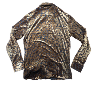 Barabas Rock Formation Velvet Button Up Shirt - Dudes Boutique