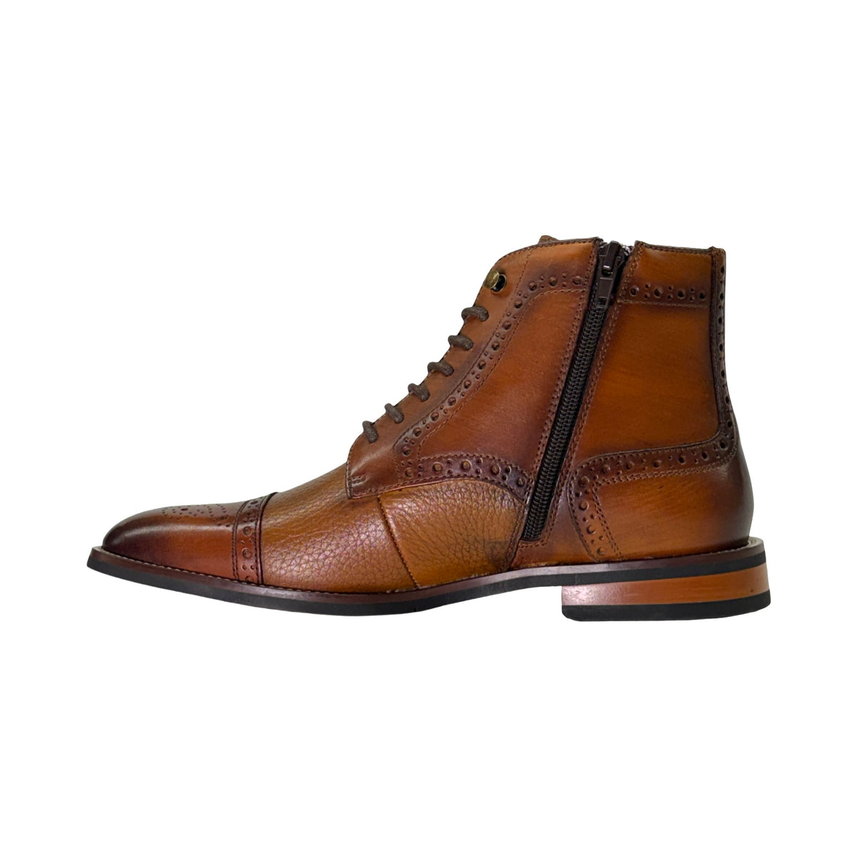 La Milano Jaxon cognac leather boot