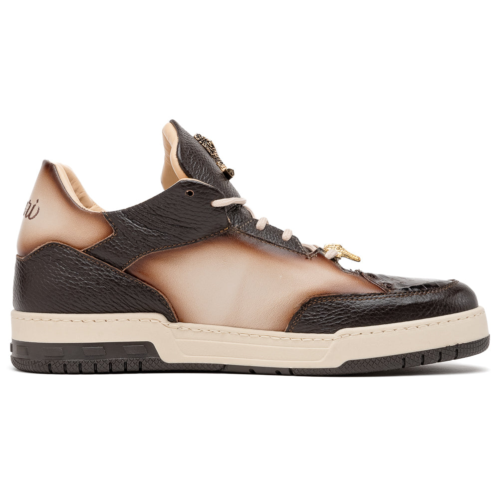 Mauri 8423 Baby Crocodile & Nappa Sneakers Sport Rust / Dune Dirty Gold - Dudes Boutique