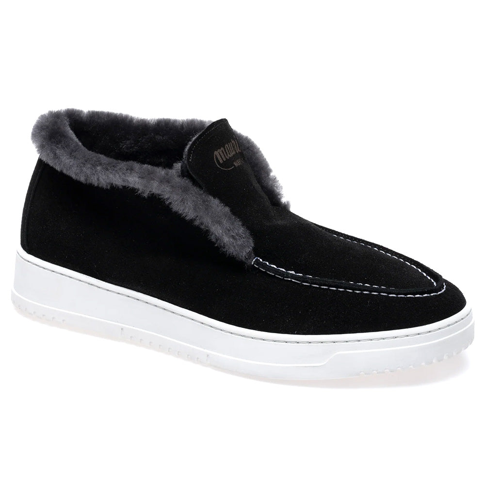 Mauri 8475 Black/Grey Suede Shearling Sneakers