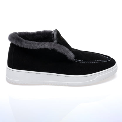 Mauri 8475 Black/Grey Suede Shearling Sneakers
