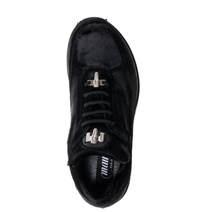 Mauri 8900/2 Black Pony Hair Sneakers