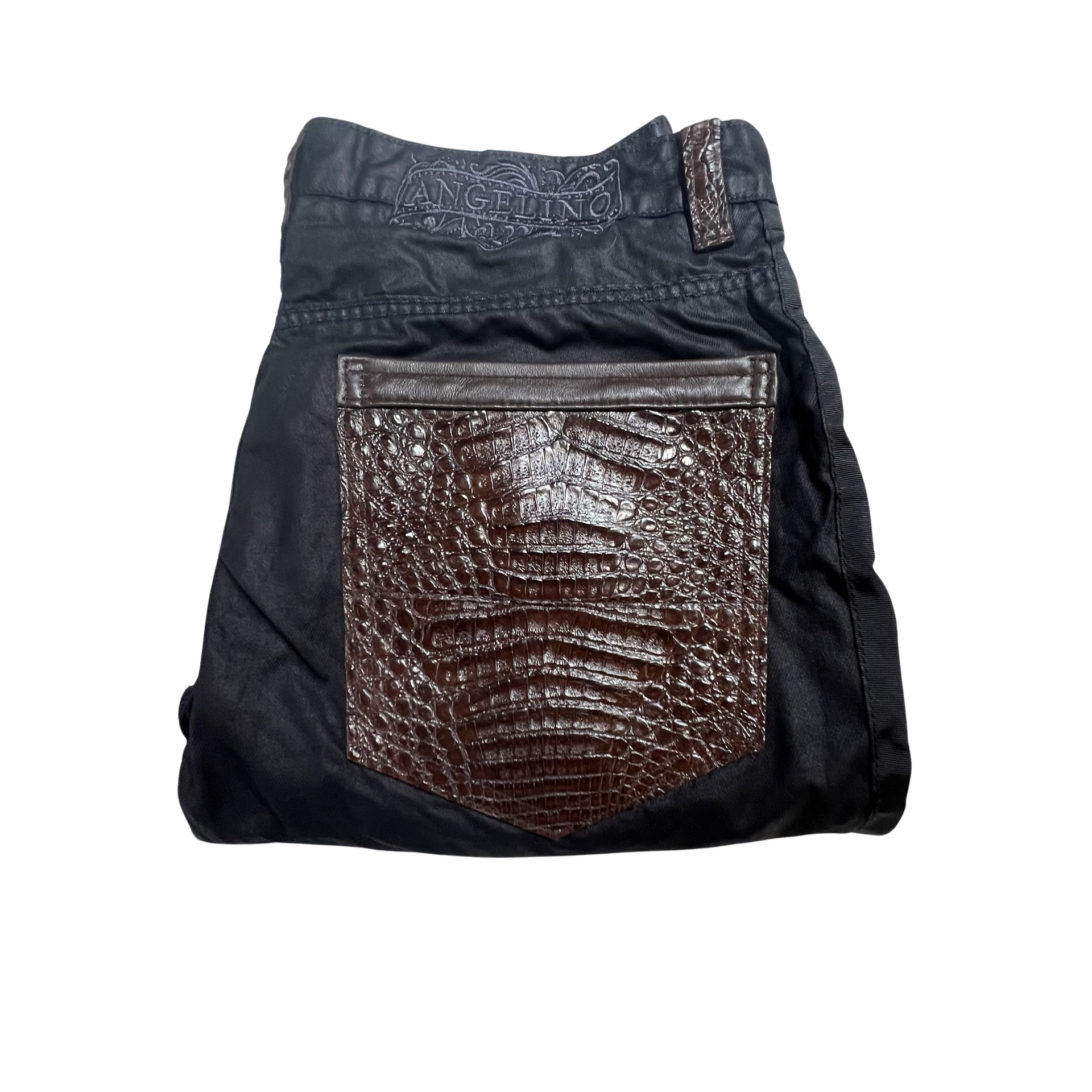 Kashani x Angelino Jeans w/ Brown Alligator Pockets - Dudes Boutique