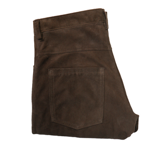 Kashani Men's Brown Pony Hair Suede Pants - Dudes Boutique