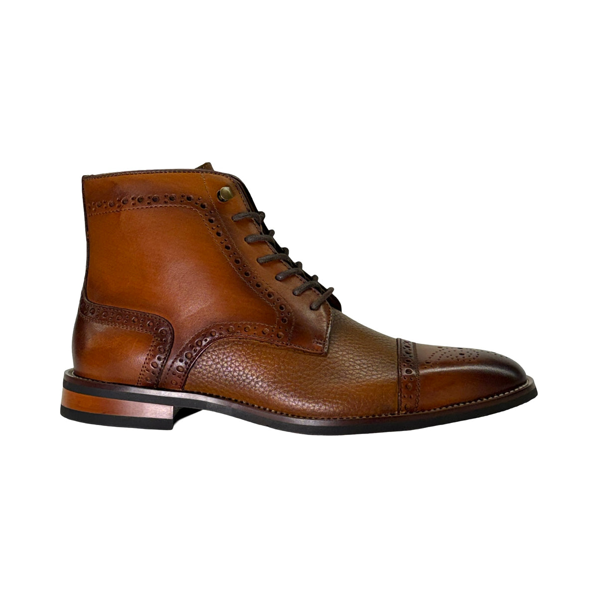 La Milano Jaxon cognac leather boot