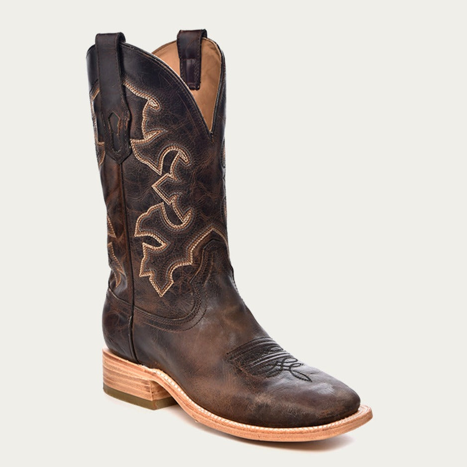 Corral Men's Moka Embroidered Wide Square Toe Cowboy Boots - Dudes Boutique