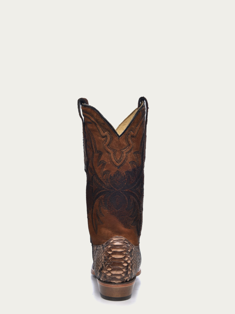 Corral Men's Embroidered Lamb Shaft Python Snip Toe Cowboy Boots - Dudes Boutique