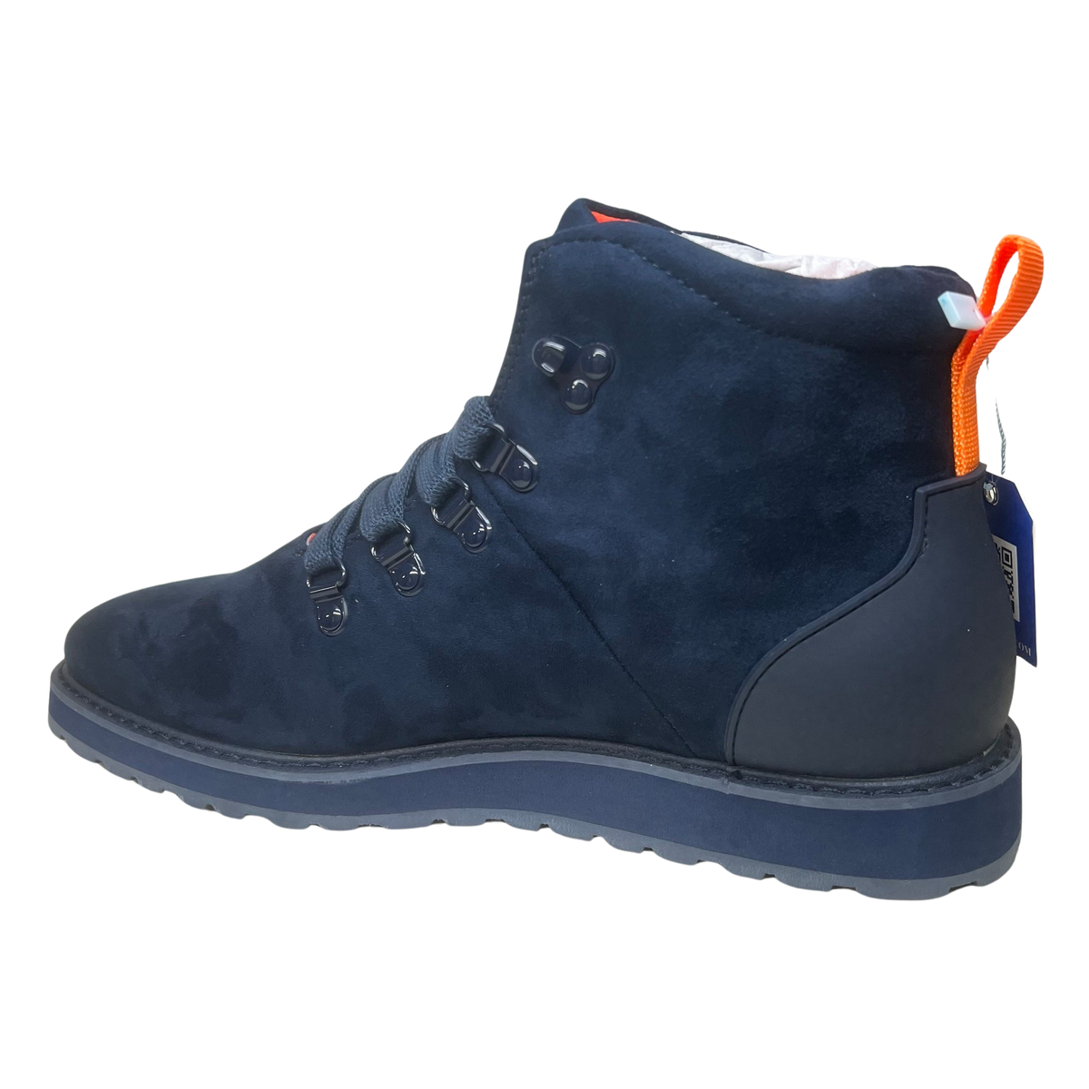 Tayno Britton Navy PU Suede Ankle Boots - Dudes Boutique