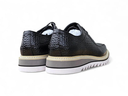 Alligator Embossed Leather Derby