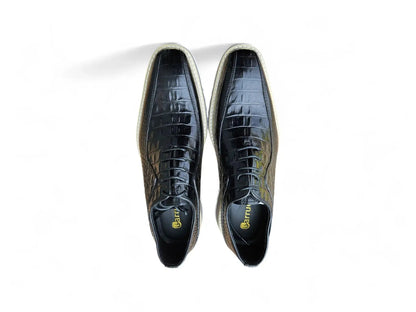 Alligator Embossed Leather Derby