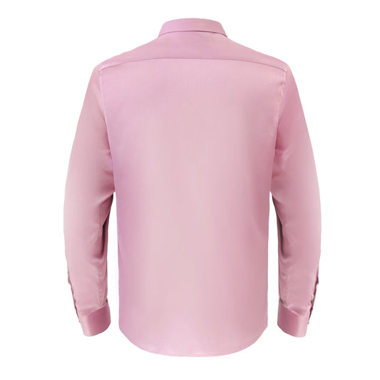 Barocco Luxe Satin Stretch Shirt DUSTY PINK - Dudes Boutique