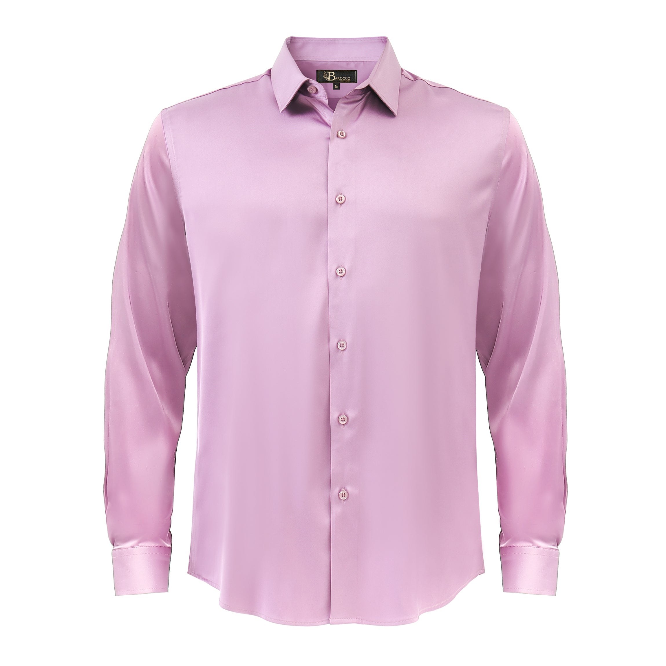 Barocco Luxe Satin Stretch Shirt LAVENDER