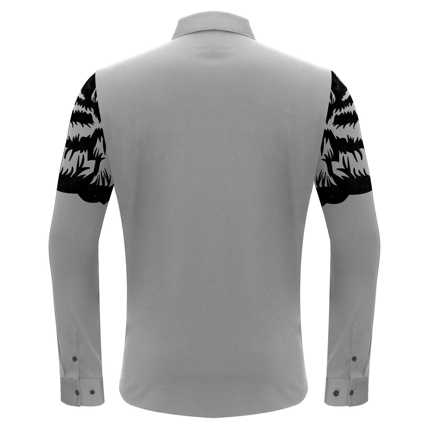 Tiger's Wrath Button-Up Shirt SILVER/GUN - Dudes Boutique
