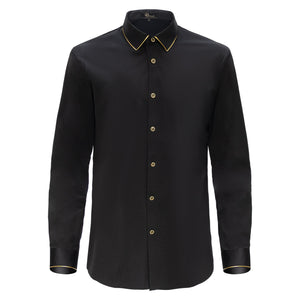 Imperial Essence Button-Up Shirt BLACK/GOLD - Dudes Boutique