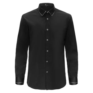 Imperial Essence Button-Up Shirt BLACK/SILVER - Dudes Boutique