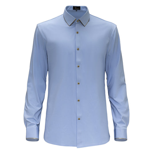 Imperial Essence Button-Up Shirt LIGHT BLUE - Dudes Boutique