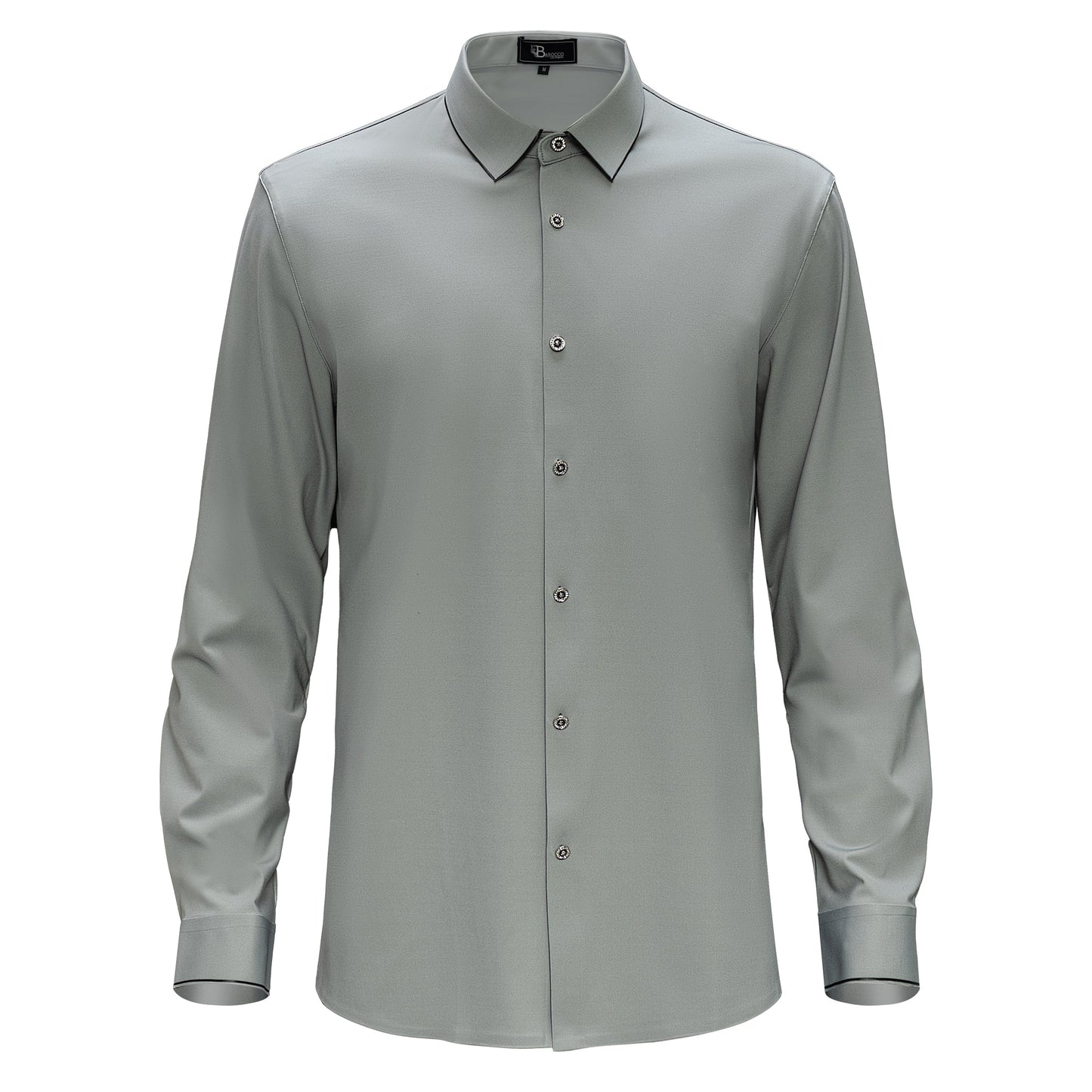 Imperial Essence Button-Up Shirt LIGHT GREY - Dudes Boutique