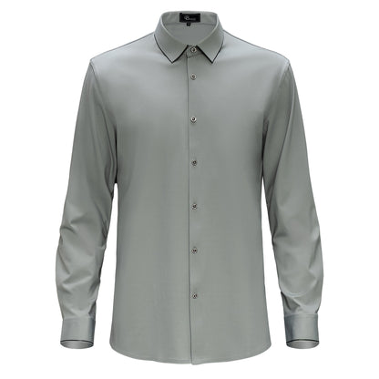 Imperial Essence Button-Up Shirt LIGHT GREY - Dudes Boutique