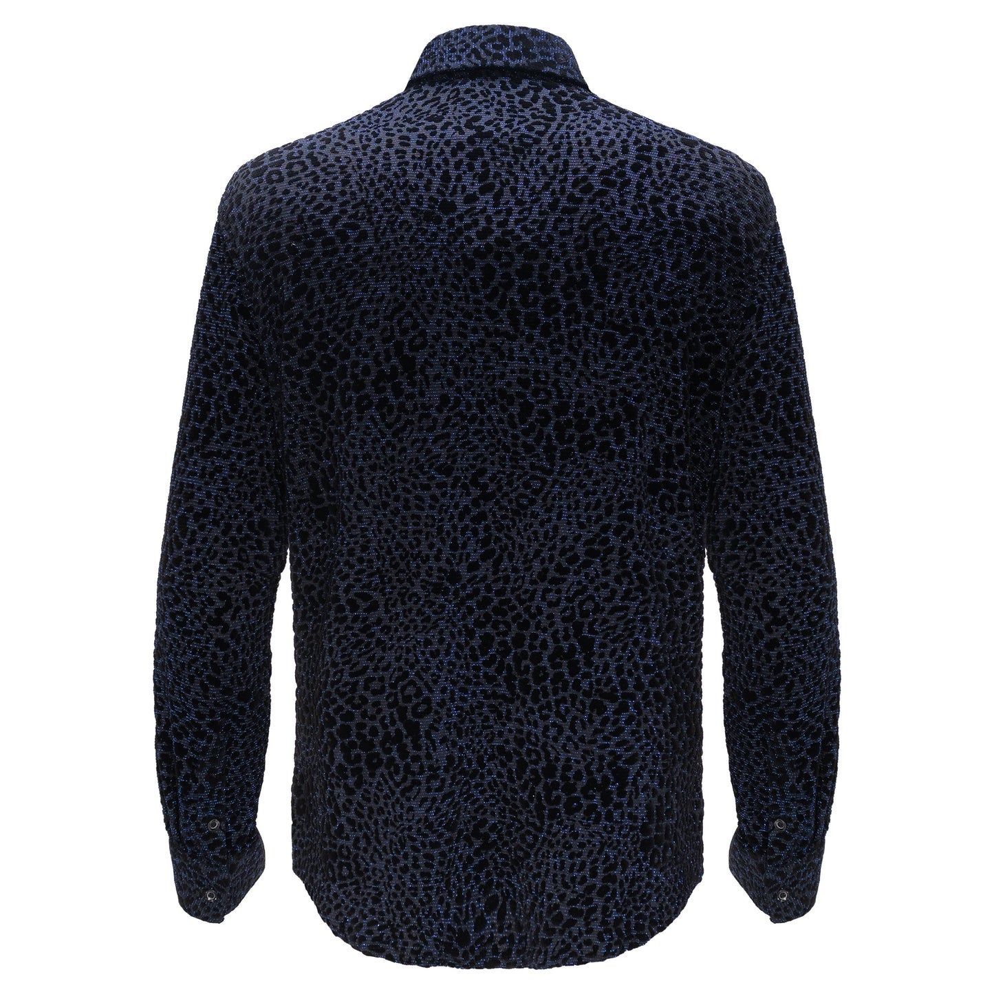 Dinner and Drinks Button-Up Shirt BLACK/BLUE - Dudes Boutique