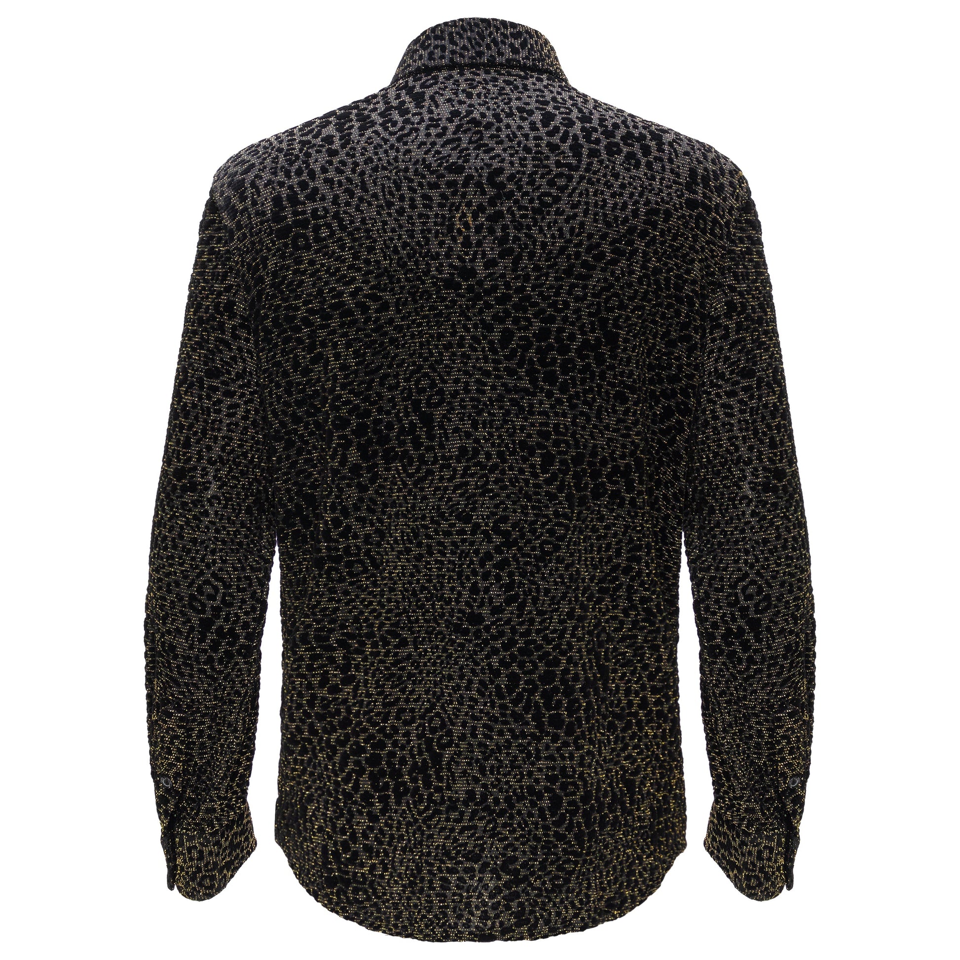 Dinner and Drinks Button-Up Shirt BLACK/GOLD - Dudes Boutique