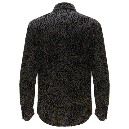 Dinner and Drinks Button-Up Shirt BLACK/GOLD - Dudes Boutique