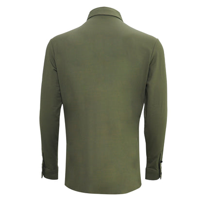 City Stroll Button-Up Shirt ARMY - Dudes Boutique