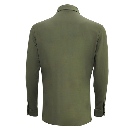City Stroll Button-Up Shirt ARMY - Dudes Boutique