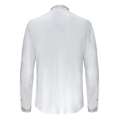 Midnight Precision Shirt WHITE/GOLD - Dudes Boutique