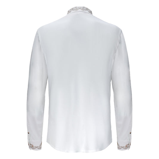 Midnight Precision Shirt WHITE/GOLD - Dudes Boutique