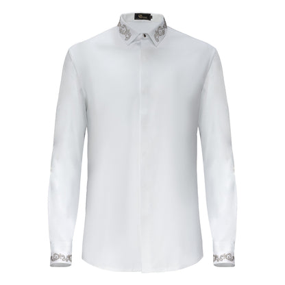 Midnight Precision Shirt WHITE/GOLD - Dudes Boutique