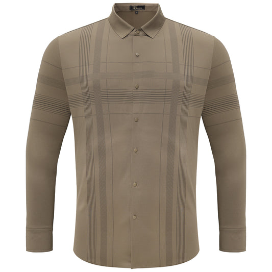 Noble Knight Plaid Button-Up KHAKI - Dudes Boutique