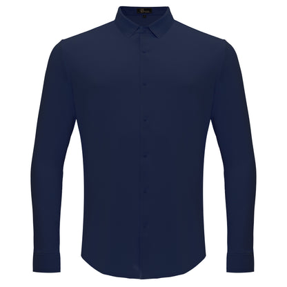 Olympic Victory Button-Up Shirt DARK BLUE - Dudes Boutique