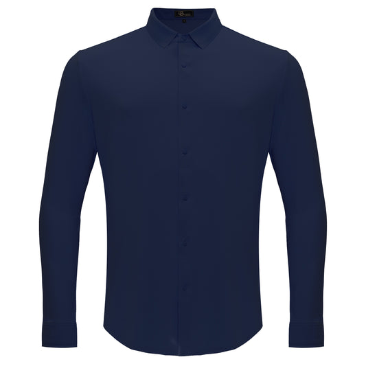 Olympic Victory Button-Up Shirt DARK BLUE - Dudes Boutique
