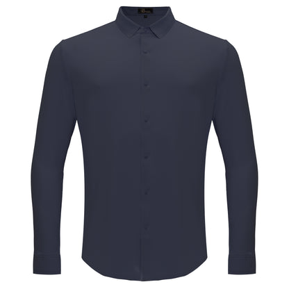 Olympic Victory Button-Up Shirt GREY BLUE - Dudes Boutique