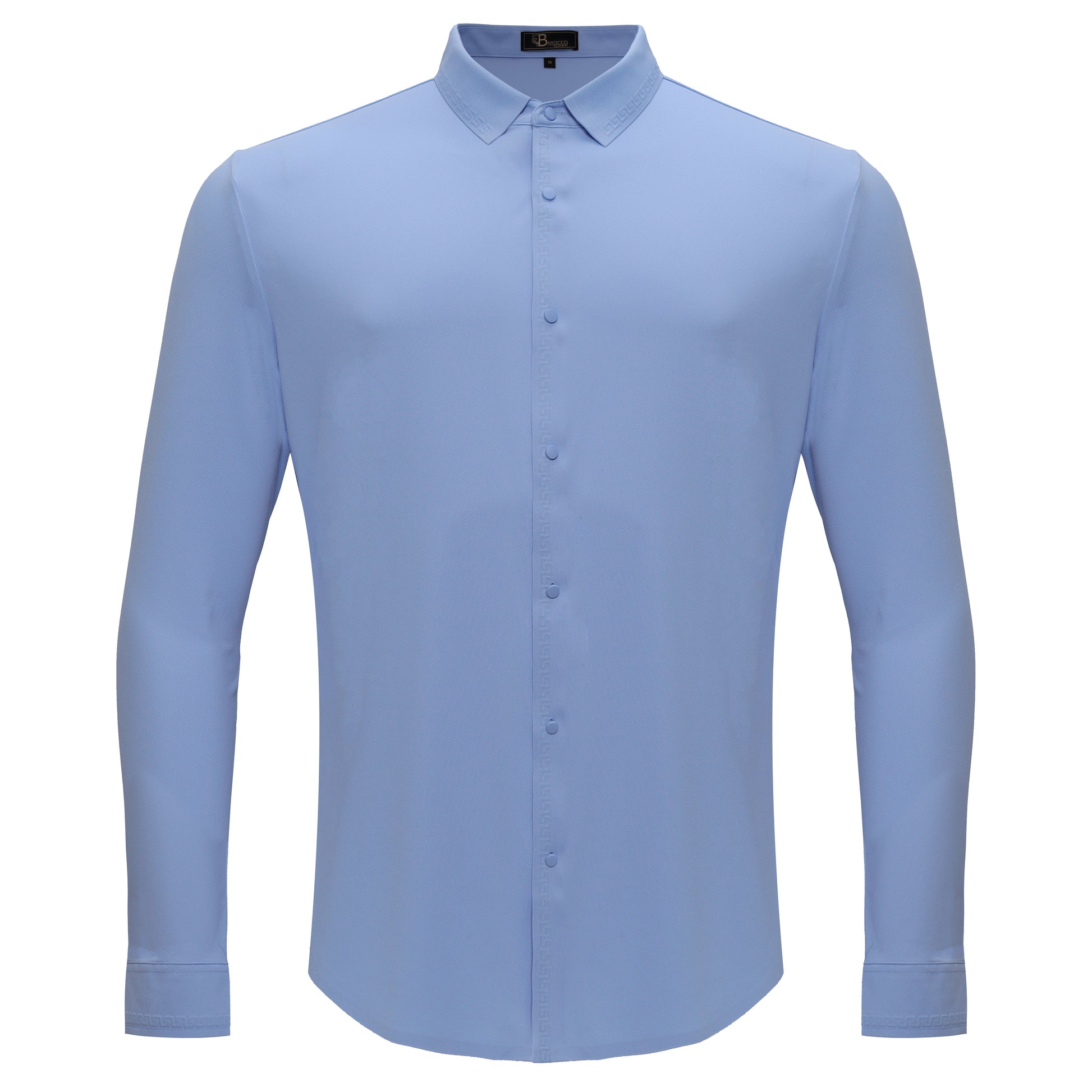 Olympic Victory Button-Up Shirt SKY BLUE - Dudes Boutique