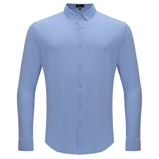 Olympic Victory Button-Up Shirt SKY BLUE - Dudes Boutique