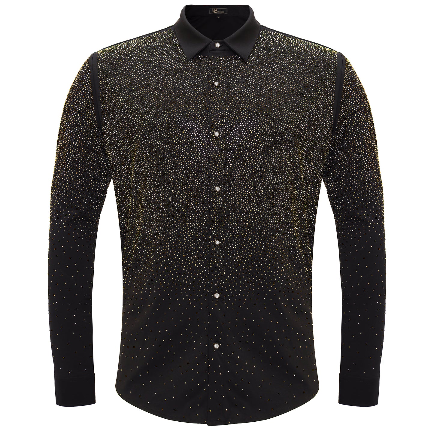 Super Nova Button-Up Shirt BLACK/GOLD - Dudes Boutique