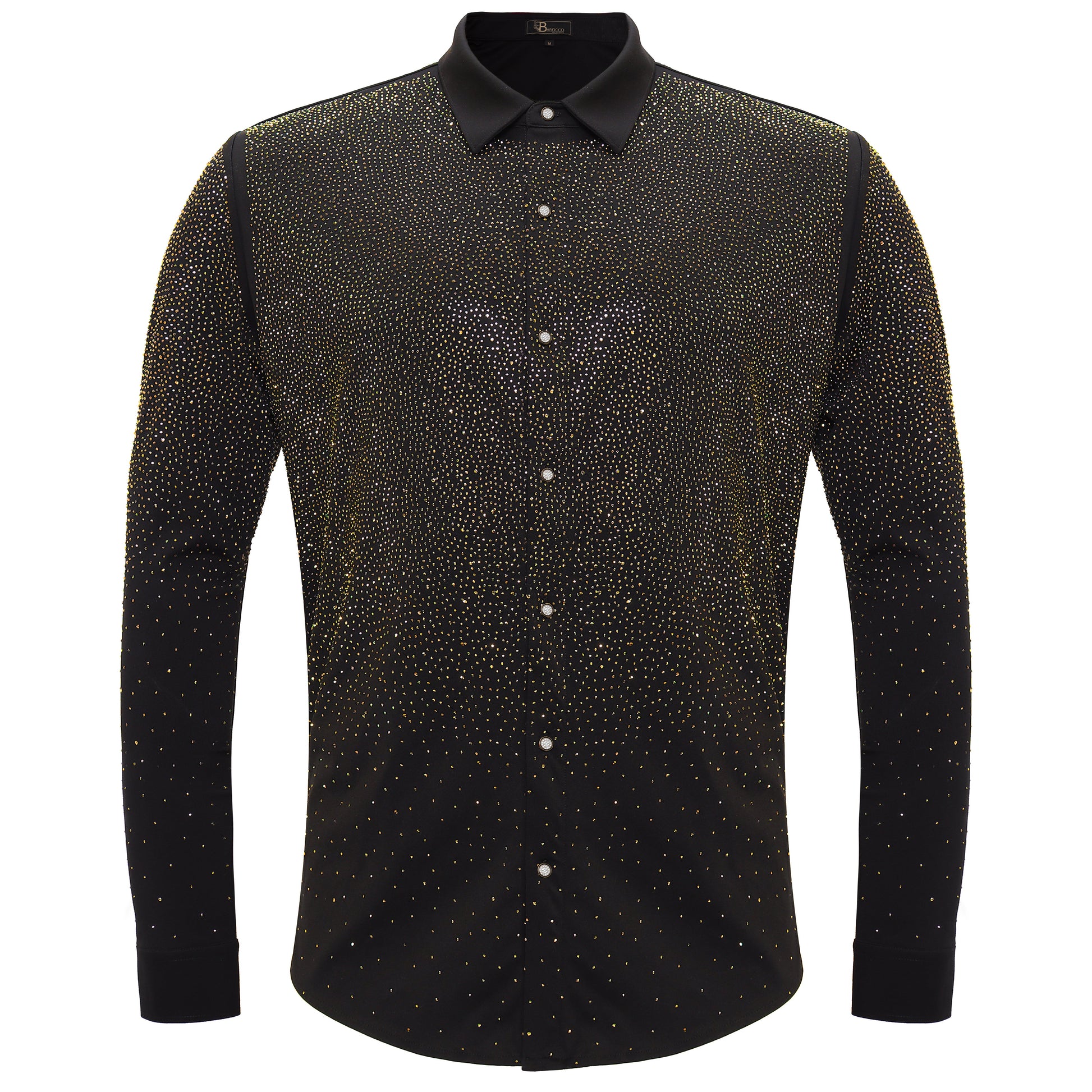 Super Nova Button-Up Shirt BLACK/GOLD - Dudes Boutique