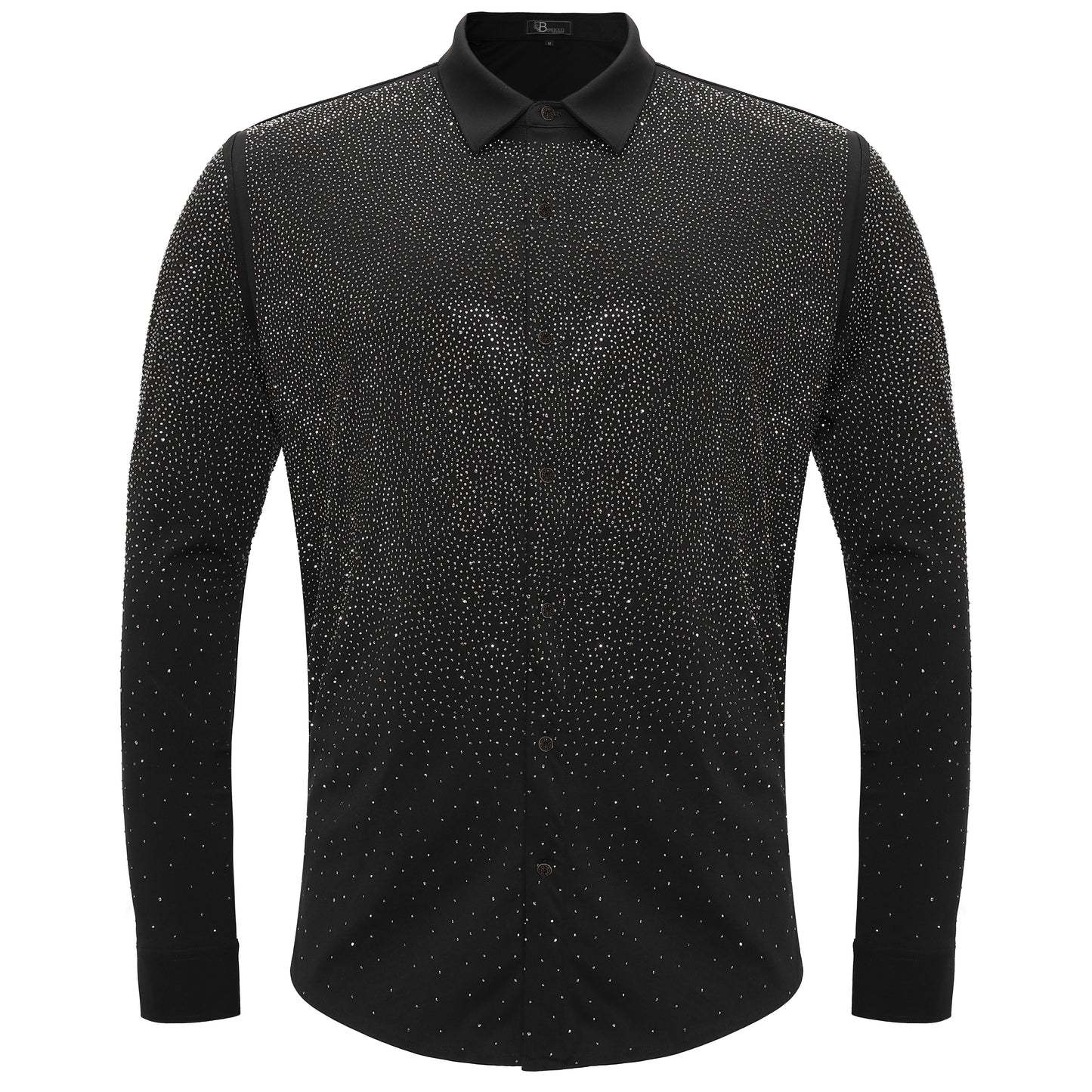 Super Nova Button-Up Shirt BLACK/GUN METAL - Dudes Boutique