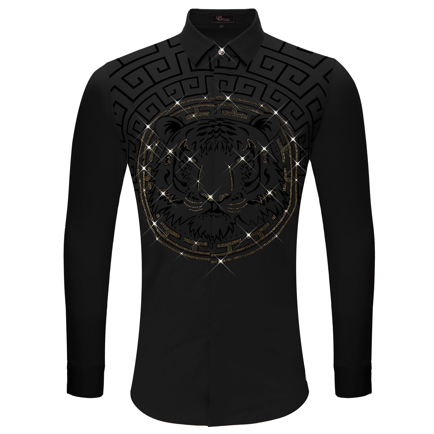 Fierce Frenzy Button-Up Shirt BLACK - Dudes Boutique