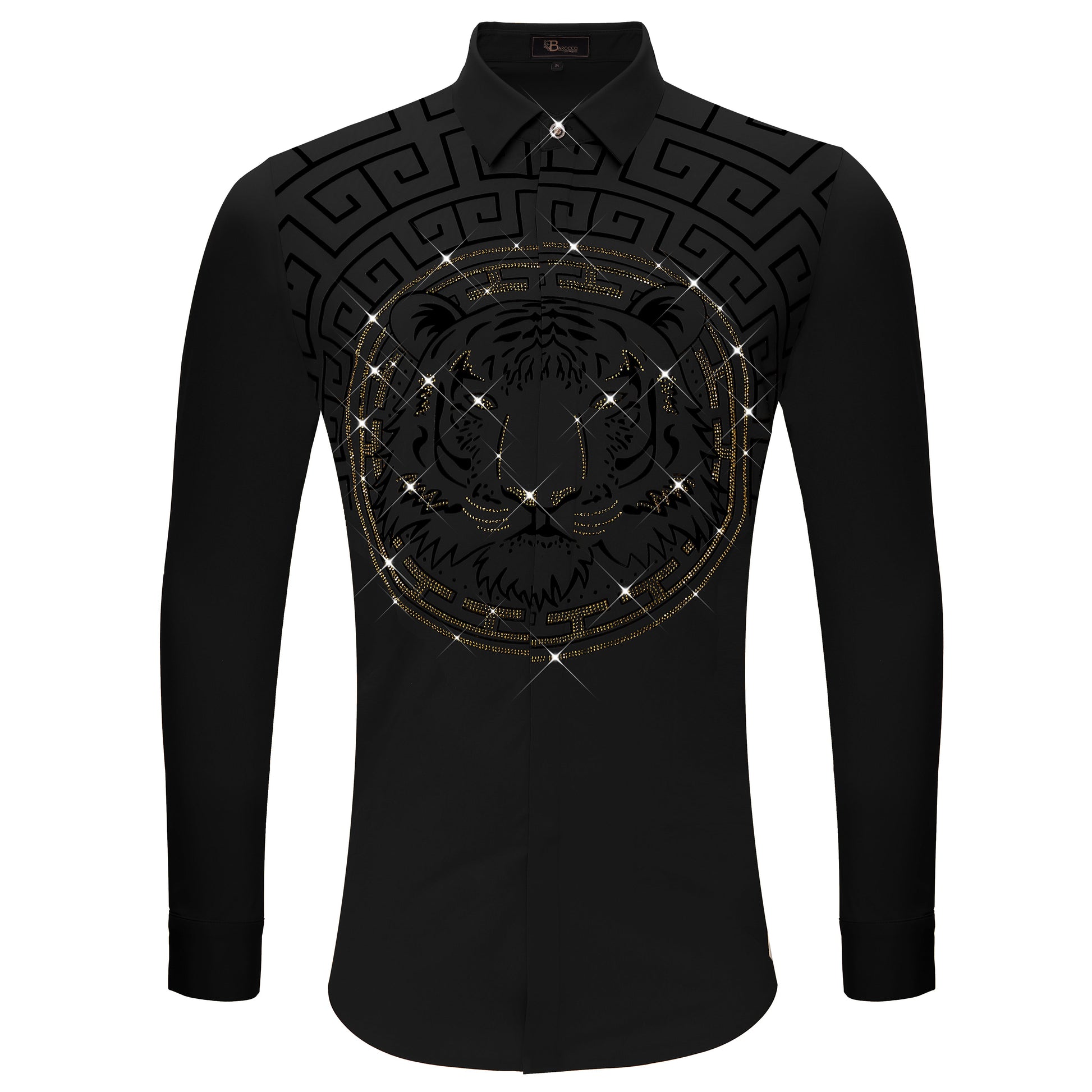 Fierce Frenzy Button-Up Shirt BLACK - Dudes Boutique