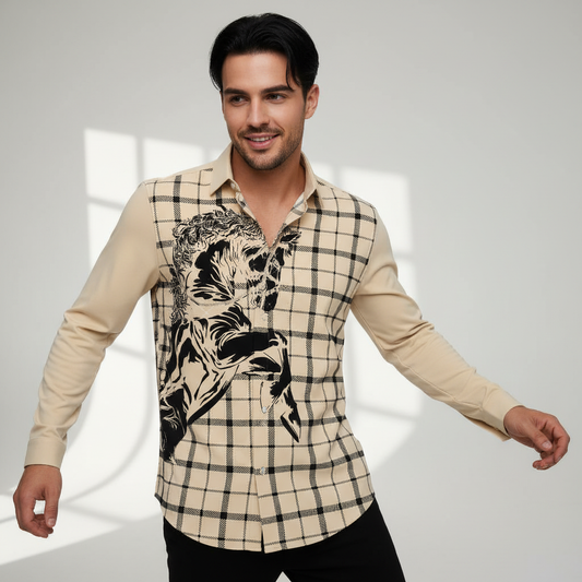 Bronco Edge Button-Up Shirt GOLD