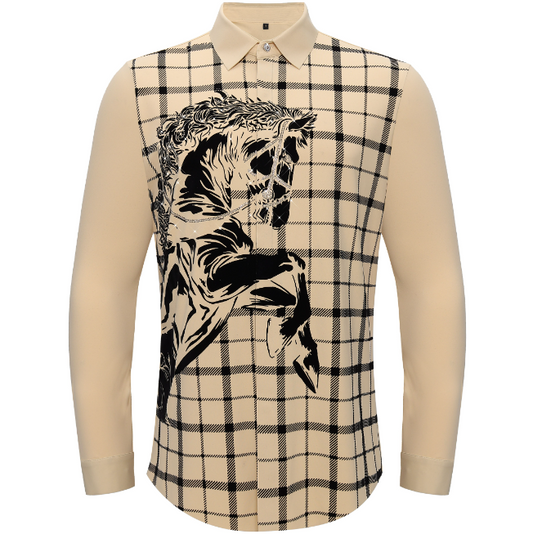 Bronco Edge Button-Up Shirt GOLD - Dudes Boutique