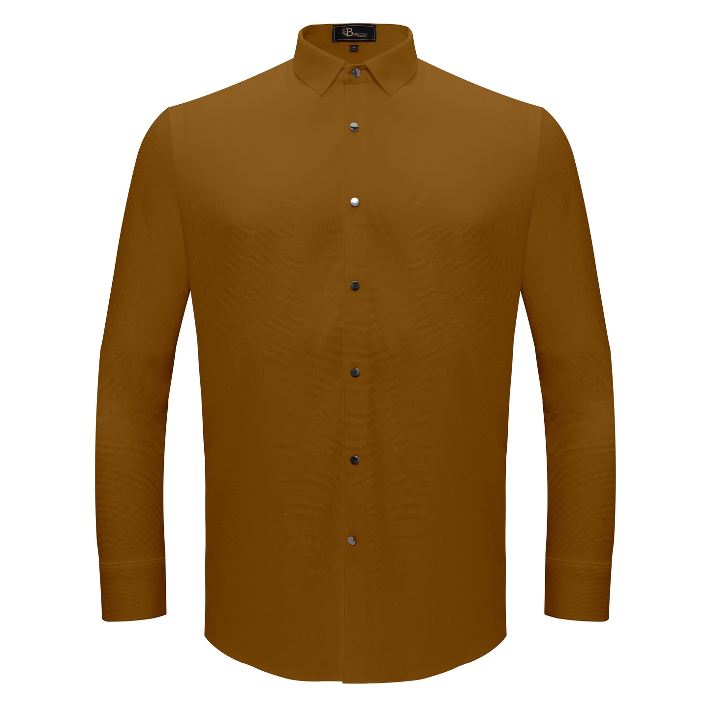 Silver Sophistication Button-Up Shirt KHAKI - Dudes Boutique