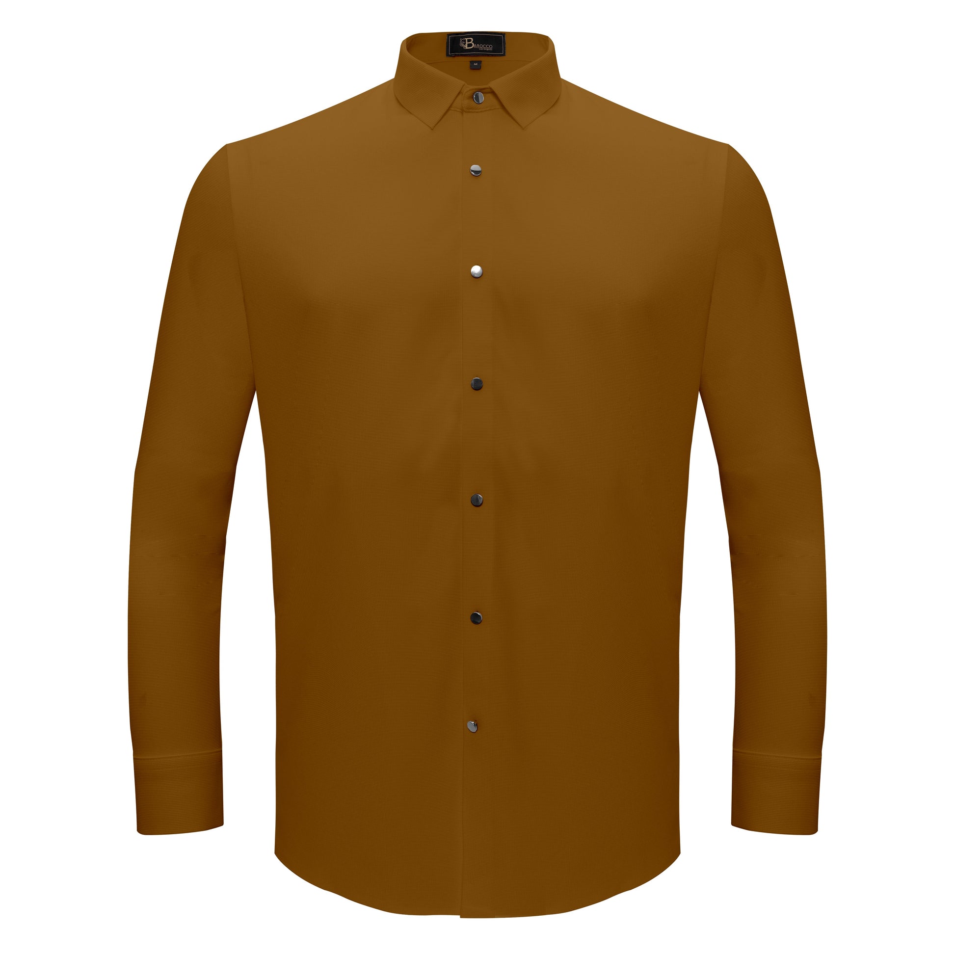 Silver Sophistication Button-Up Shirt KHAKI - Dudes Boutique
