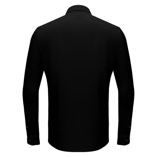 Silver Sophistication Button-Up Shirt BLACK - Dudes Boutique