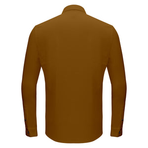 Silver Sophistication Button-Up Shirt KHAKI - Dudes Boutique