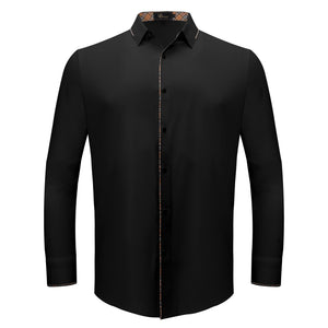 Modern Class Button up shirt BLACK - Dudes Boutique